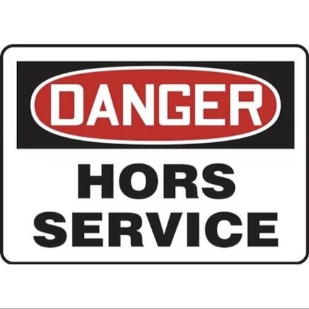 Accuform OSHA DANGER SAFETY SIGN  OUT OF FRMEQT003XT FRMEQT003XT